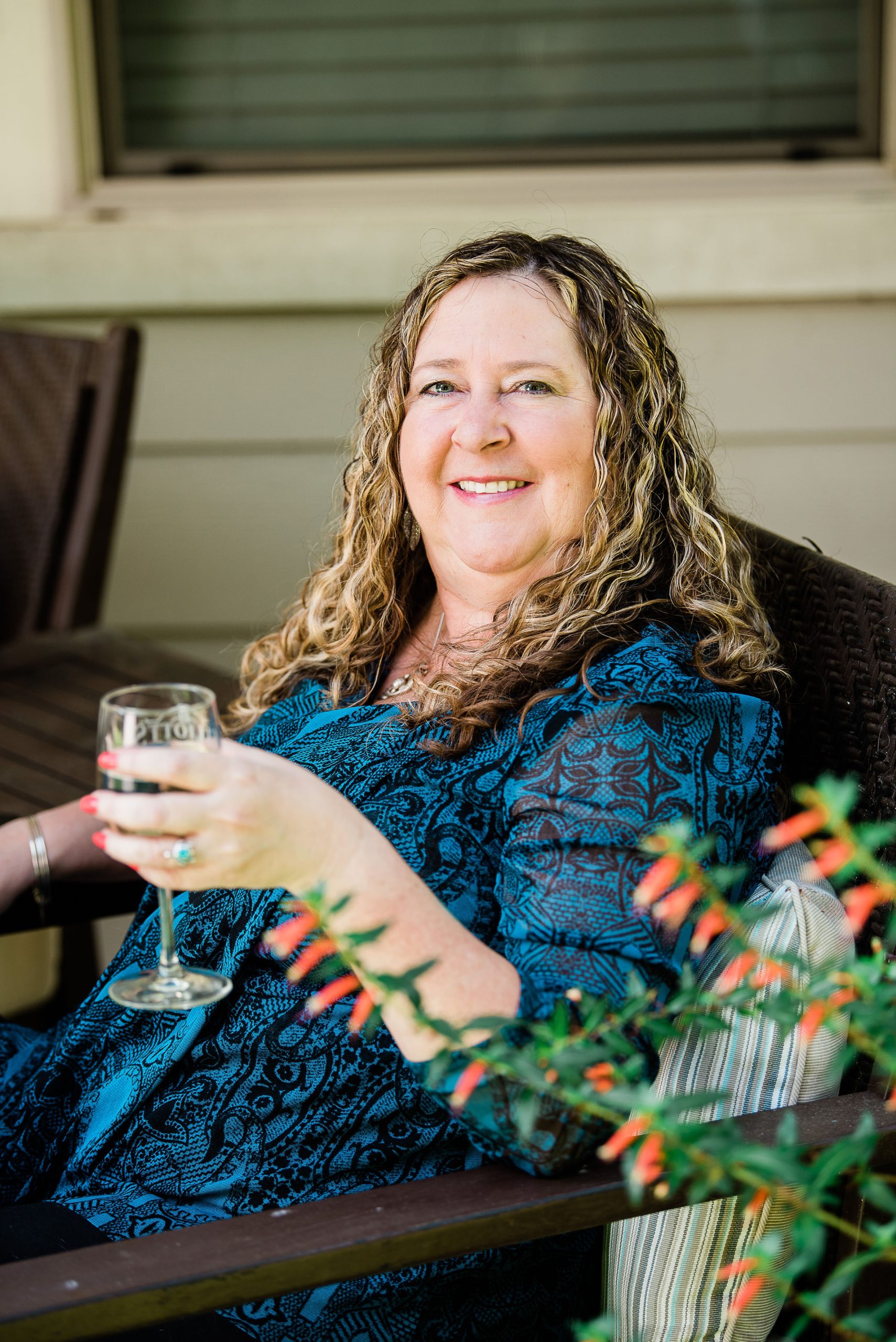 Pam Langord, The Automation Queen, relaxed in her garden in Kingston